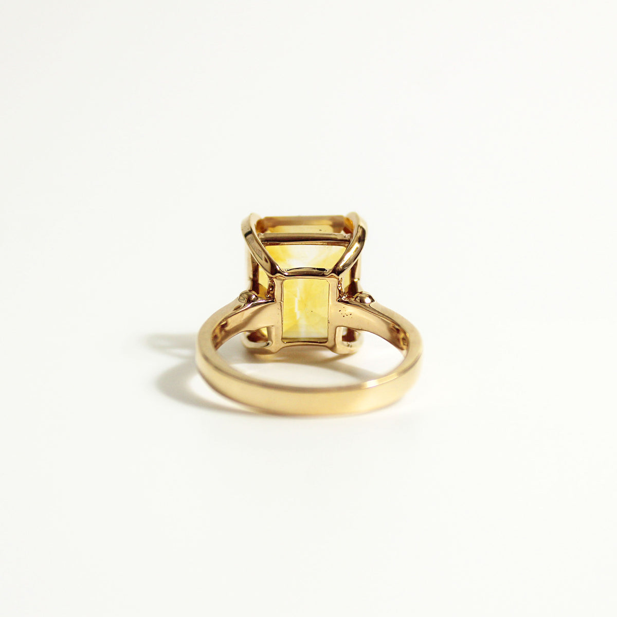 9ct Yellow Gold Square Cut Citrine Ring