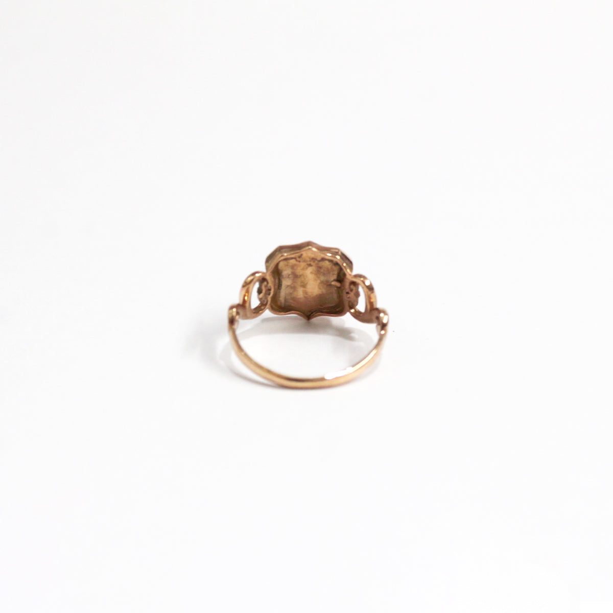 9ct Rose Gold Sunstone Shield Signet Ring