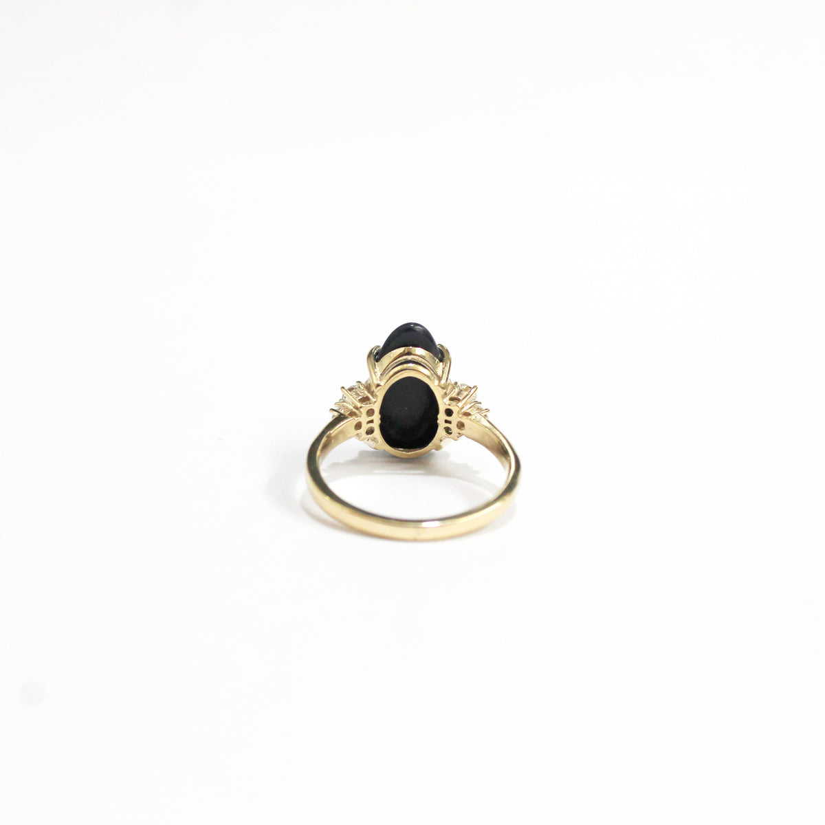 9ct Yellow Gold 2.85ct Solid Opal and Diamond Ring