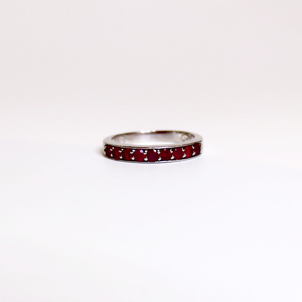 Sterling Silver Ruby Band