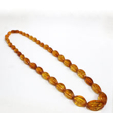 Vintage Hand Cut Graduated Amber Baltic Beaded Necklace
