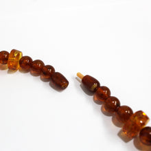 Vintage Art Deco Sun-Spangled Amber Beaded Necklace