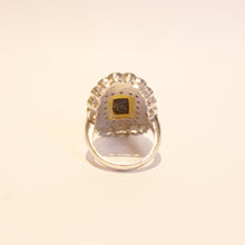 Ammolite, Diamond and Yellow Enamel Ring