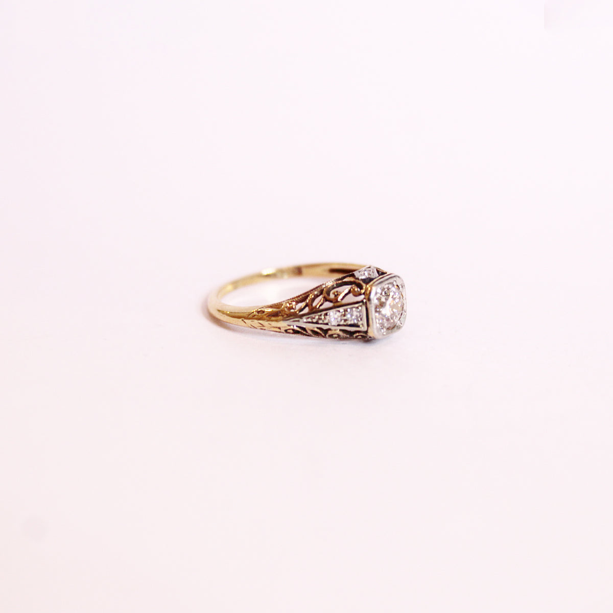 Antique Old Cut Diamond Engagement Ring