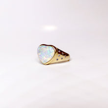 Australian Andamooka Opal and Diamond Ring