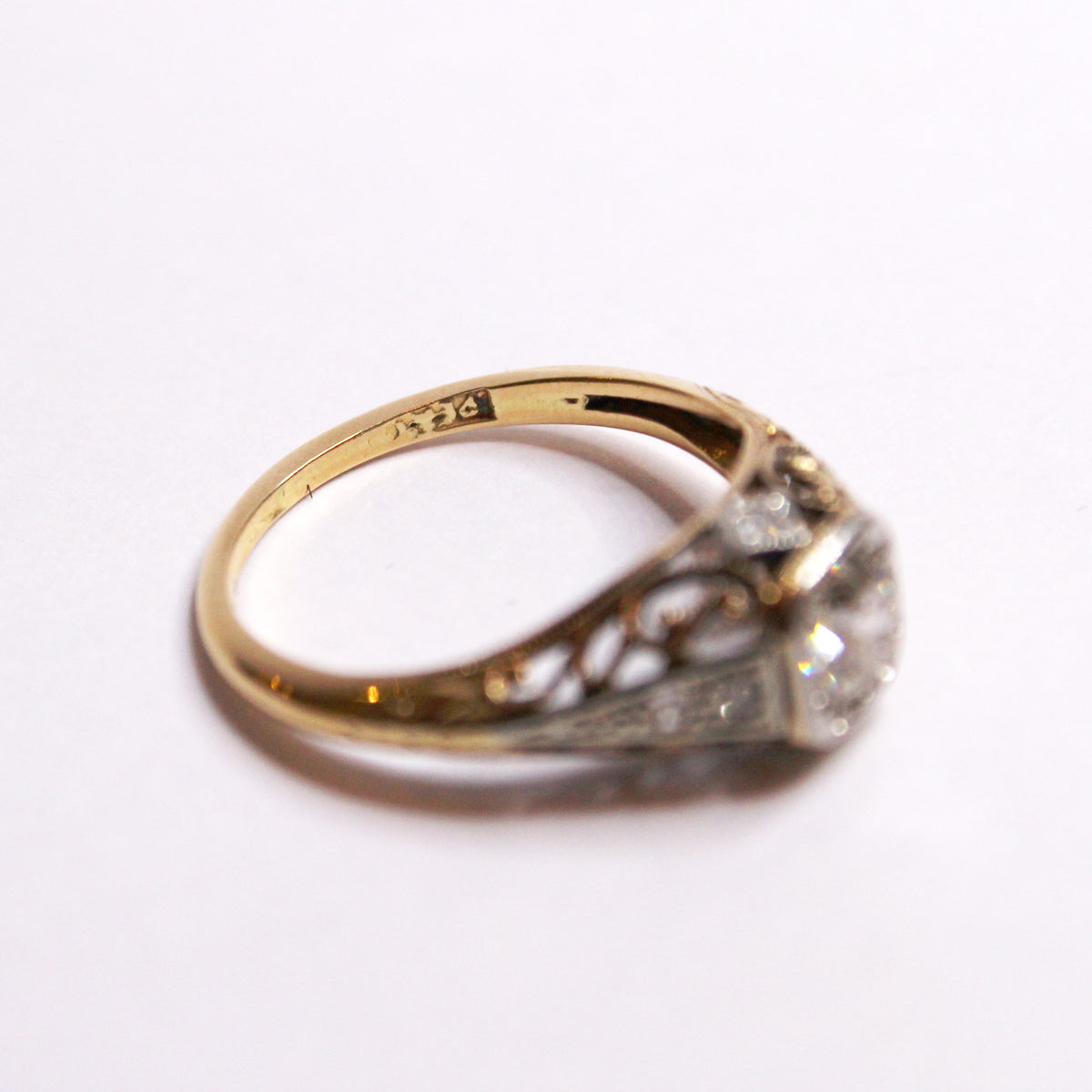 Antique Old Cut Diamond Engagement Ring