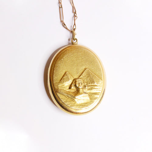 Antique 18ct Yellow Gold Egyptian Anzac Locket