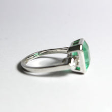 9ct White Gold 4.5ct Emerald and Diamond Dress Ring