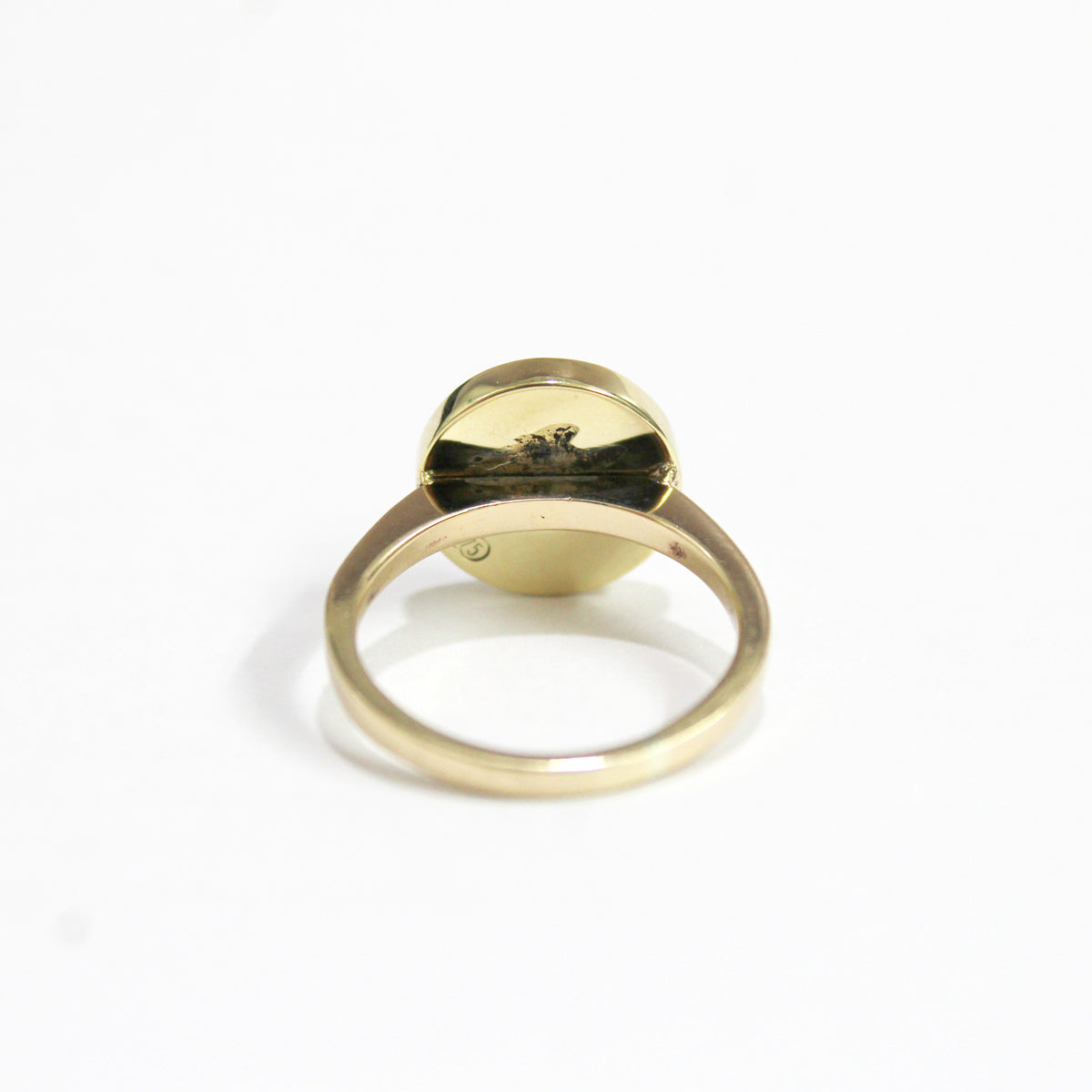 9ct Yellow Gold Black Onyx and Diamond Ring
