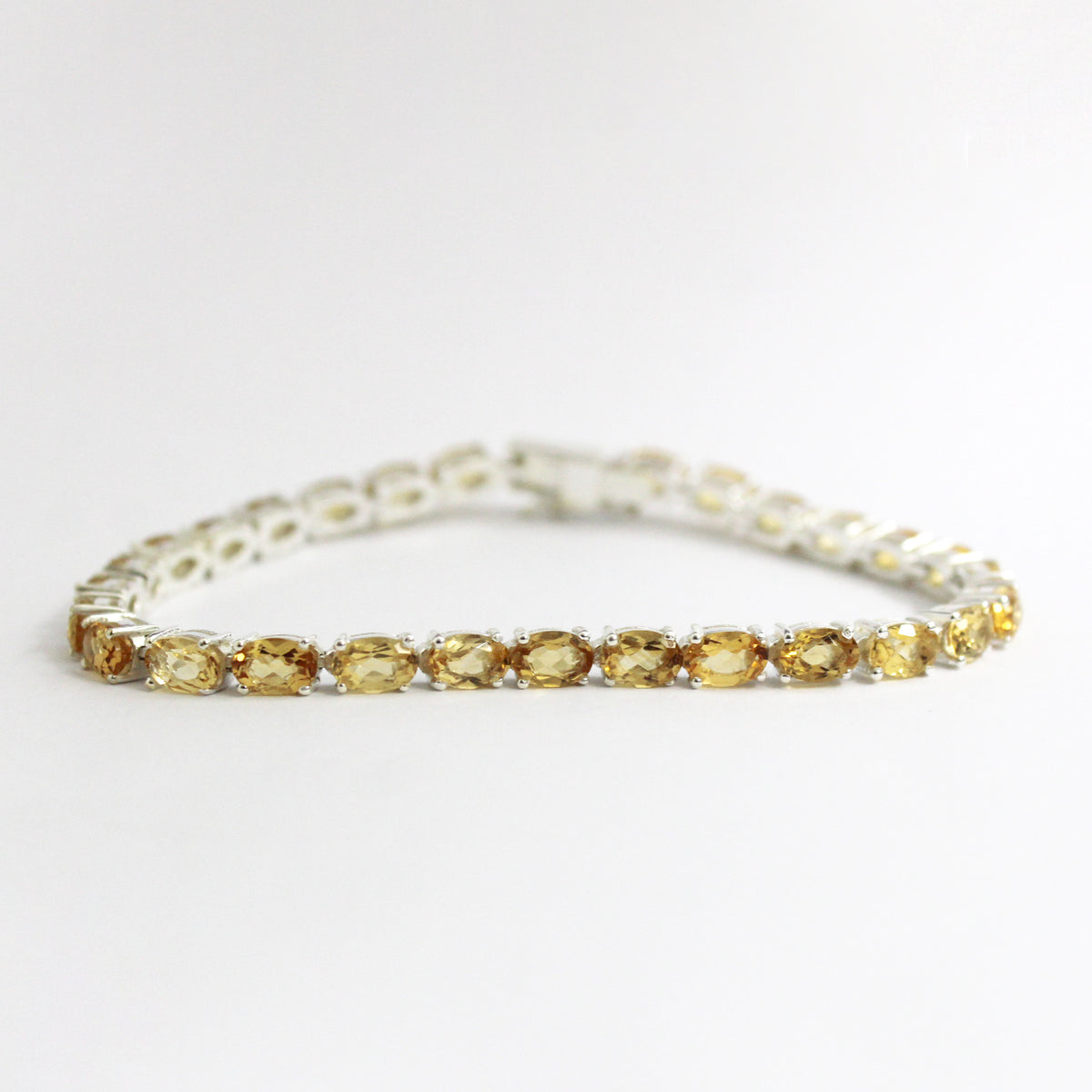 Sterling Silver 26.67ct Citrine Bracelet