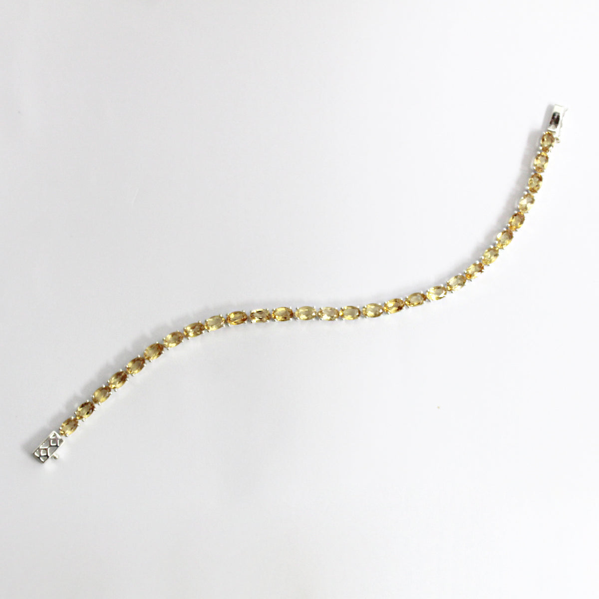 Sterling Silver 26.67ct Citrine Bracelet