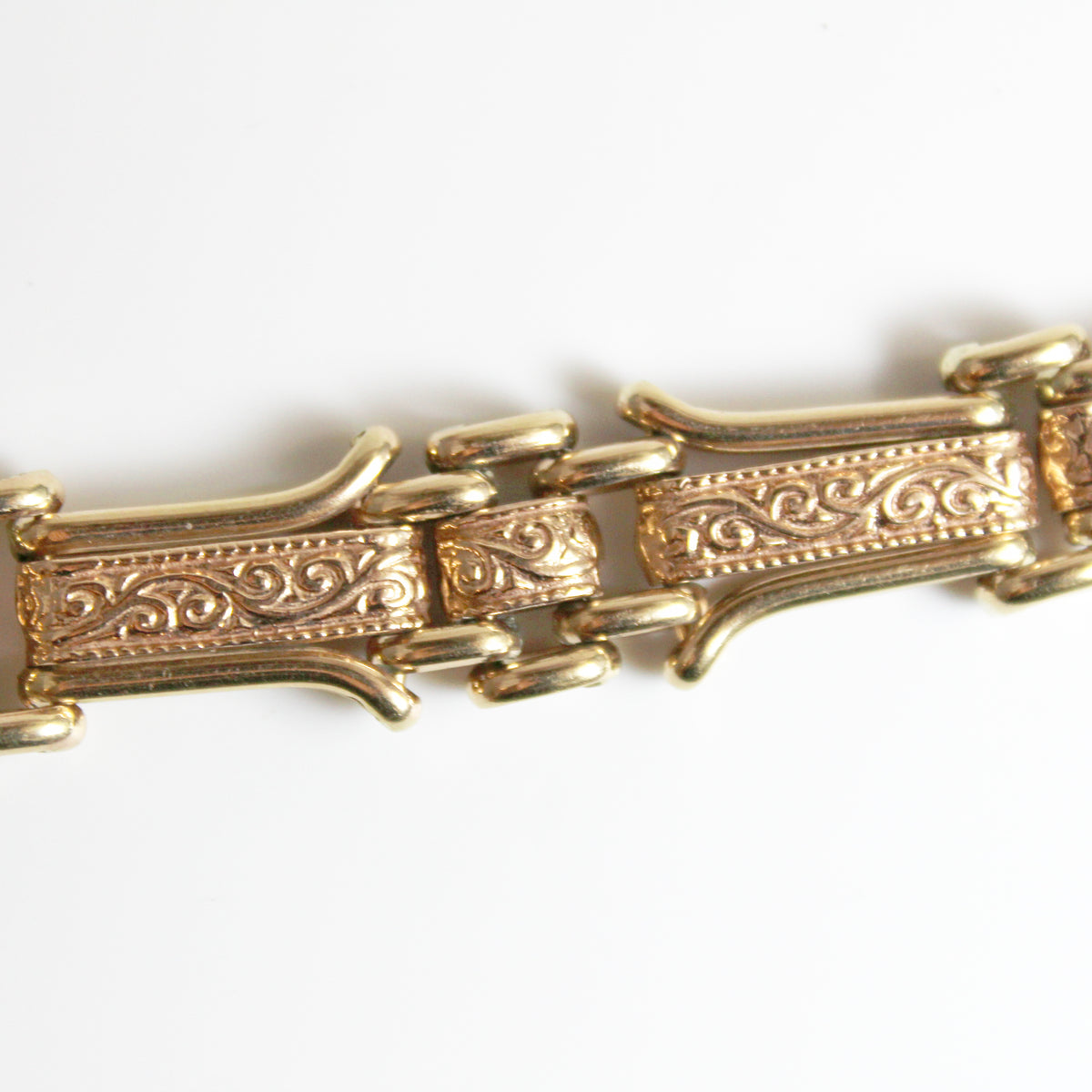 Vintage 14ct Rose and Yellow Gold Filigree Bracelet