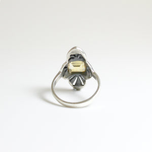 Sterling Silver Marcasite and Gemstone Ring