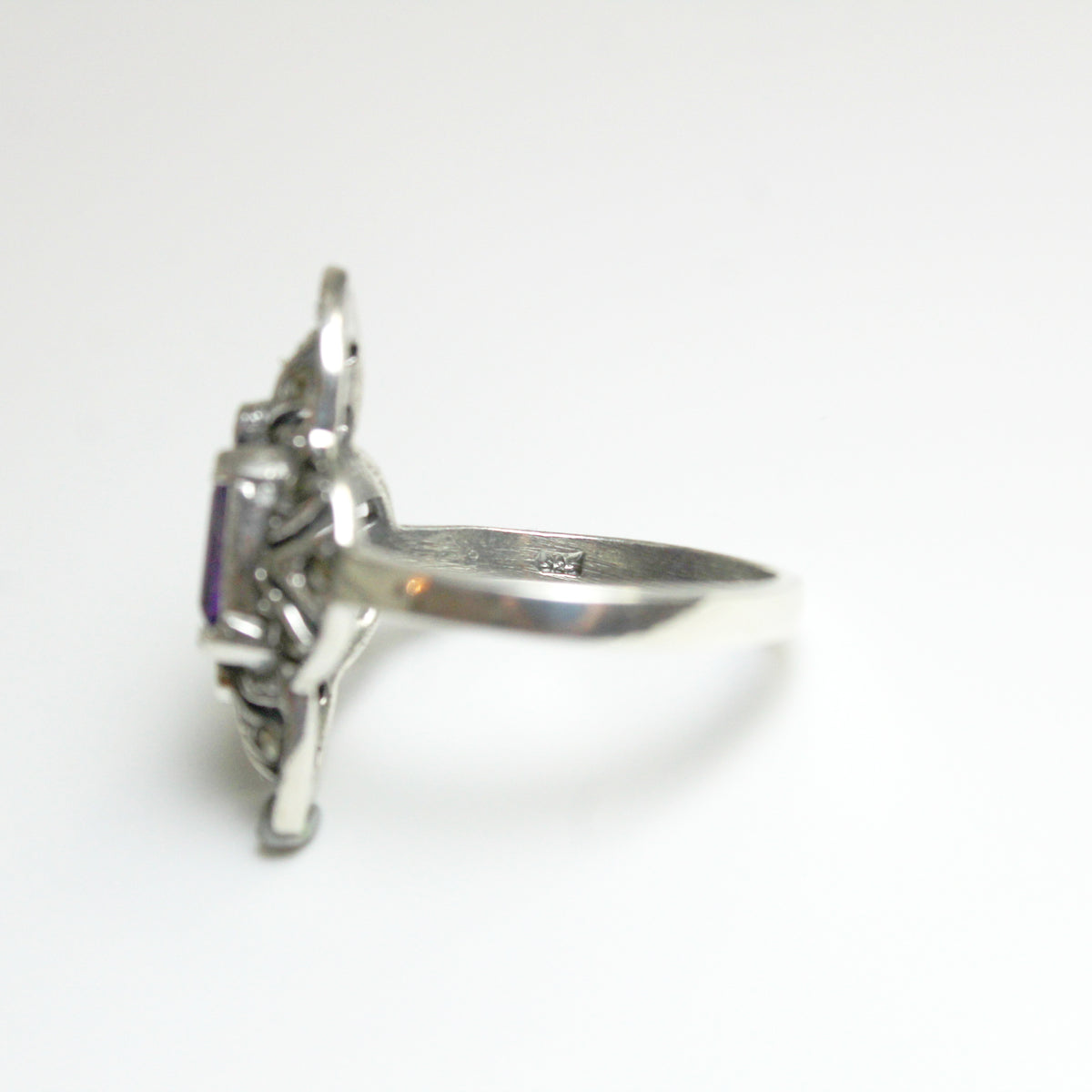 Sterling Silver Marcasite and Gemstone Ring