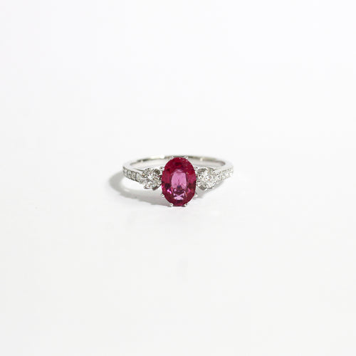 Rubellite Tourmaline and Diamond Dress Ring