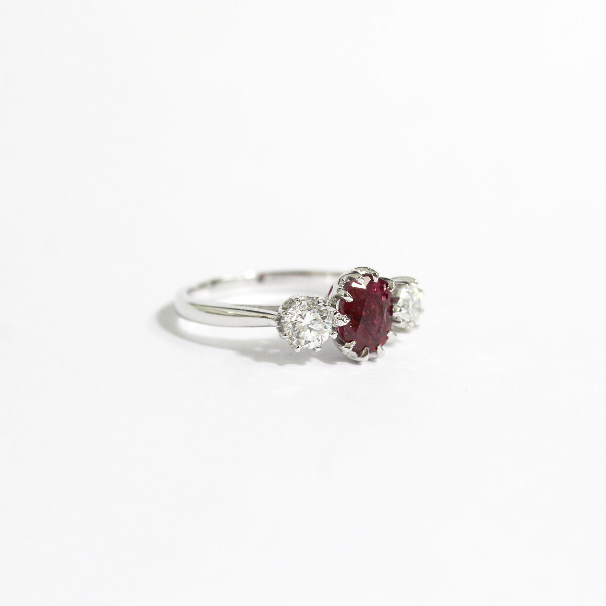 Ruby and Diamond Dress Trilogy Ring