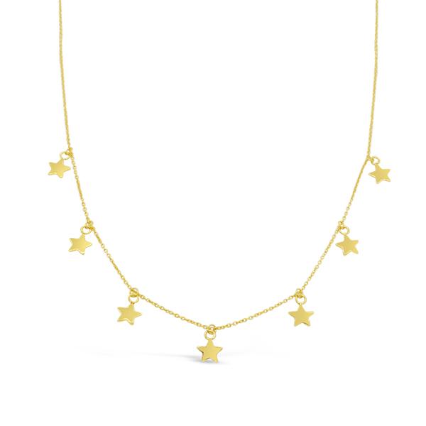 Sterling Silver Gold Plated Star Necklace