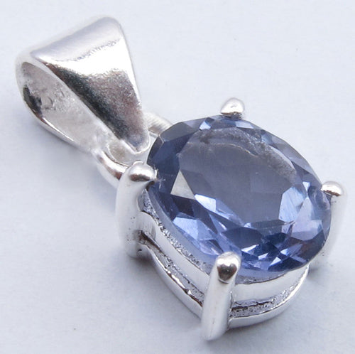 Sterling Silver Iolite Pendant