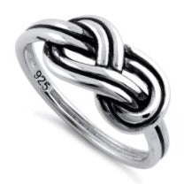 Sterling Silver Figure Eight and Love Knot Ring