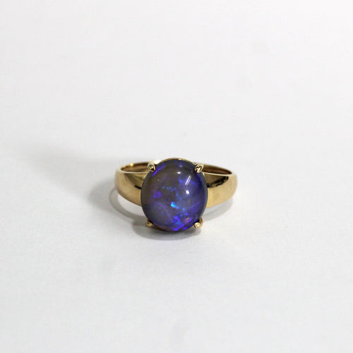 9ct Gold Solid Opal Ring