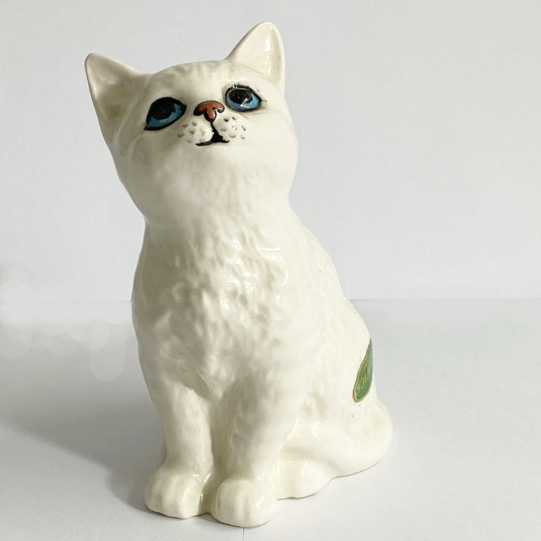 Vintage Beswick White Kitten Ceramic Figurine
