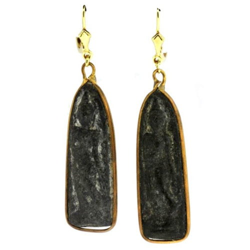 9ct Yellow Gold Stone Buddha Drop Earrings