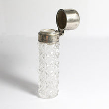 Antique Sterling Silver Lead Crystal Perfume Flask