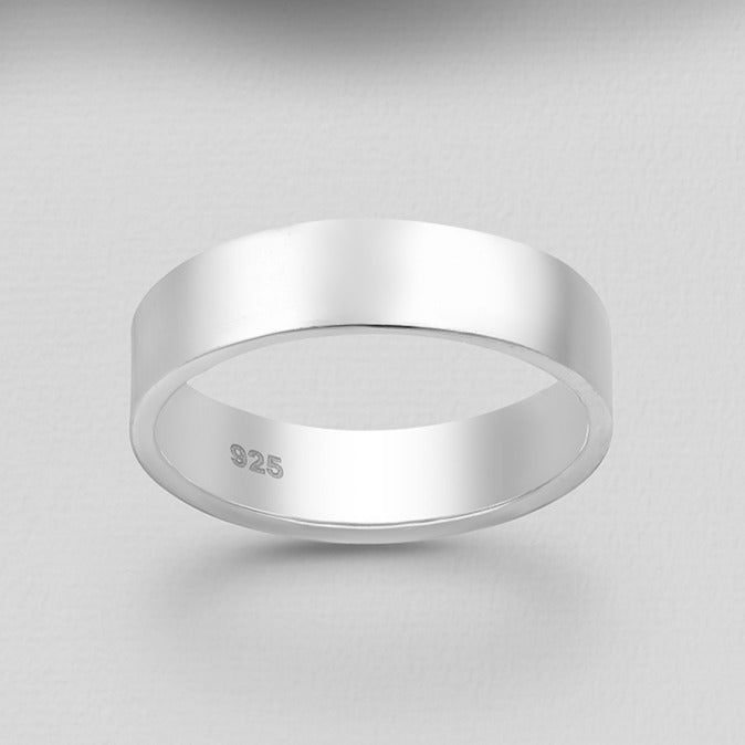 Sterling Silver 5mm Matte Band