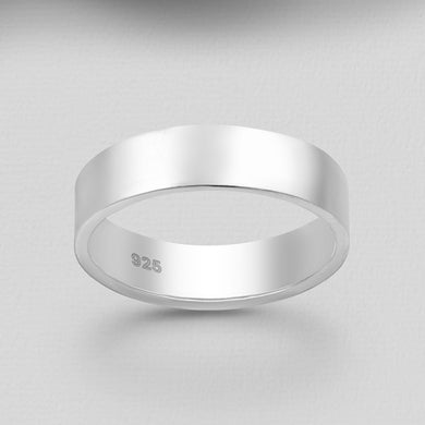 Sterling Silver 5mm Matte Band
