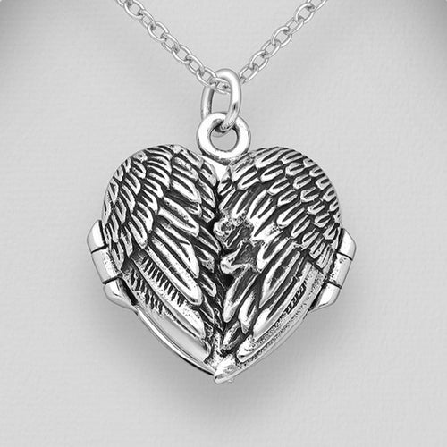 Sterling Silver Angel Wing Locket