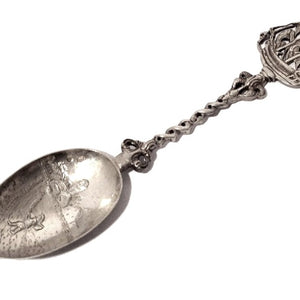 Silver Decorative Spoon, Ship Shaped Handle