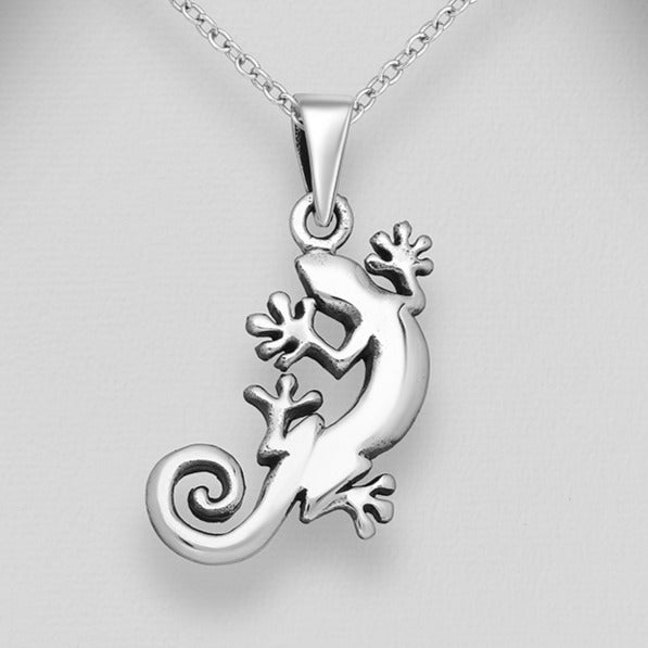 Sterling Silver Gecko Pendant