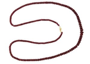 Natural Pigeon Blood Faceted Ruby Strand Necklace