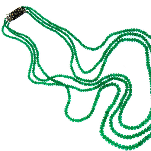 Multi-Strand Colombian Emerald Necklace