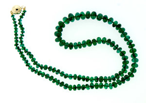 Natural Beaded Colombian Emerald Strand