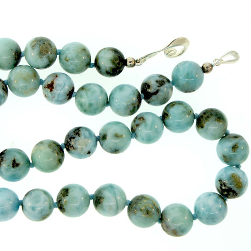 Natural Larimar Bead Necklace