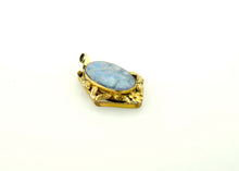 Large Oval Antique Opal Doublet Pendant