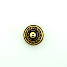 Victorian Mourning Round Gold Pin