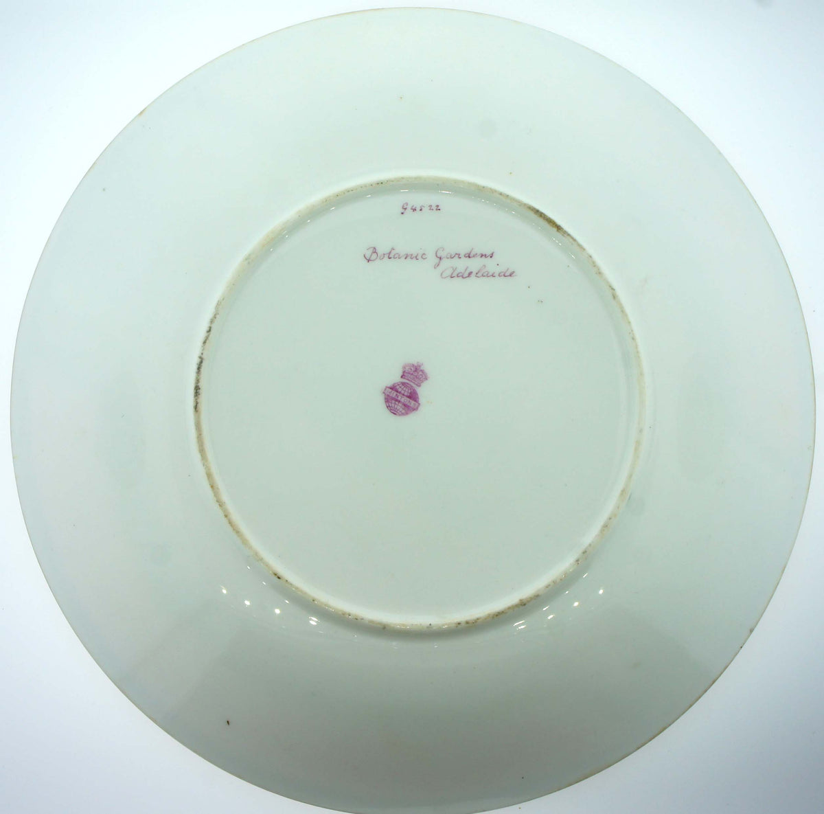 Early Minton Hand-painted Porcelain Plate "Botanic Gardens, Adelaide"
