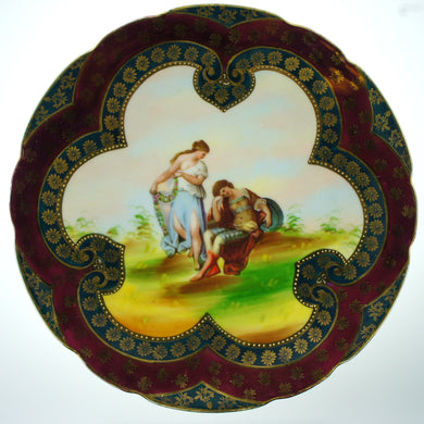 Western Germany Decorative Wall Plate Couple In Garden