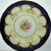 Royal Worcester England Decorative Wall Plate Blue Cream