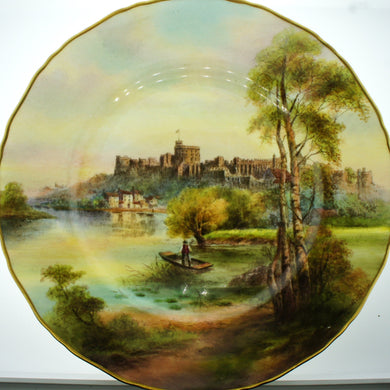 Royal Worcester England Decorative Wall Plate View of Windsor Castle
