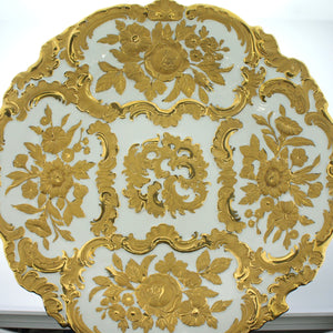 Meissen Germany Decorative Bowl Embossed Gold Design