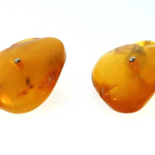 Vintage Baltic Amber Sterling Silver Cufflinks