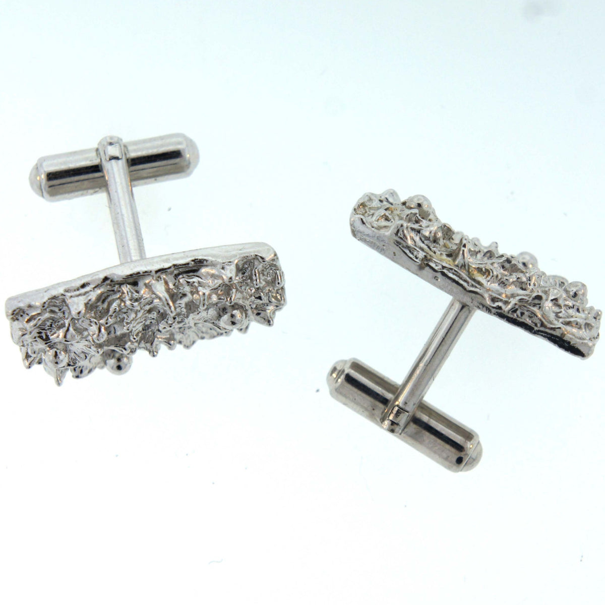 Vintage Textured Silver Costume Cufflinks