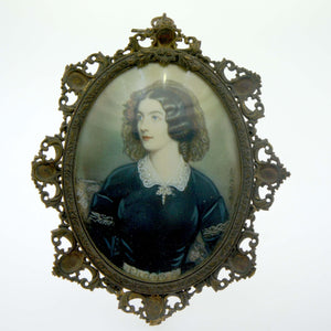 Miniature Portrait of Lola Montez on Ivory, Signed N. Stioler