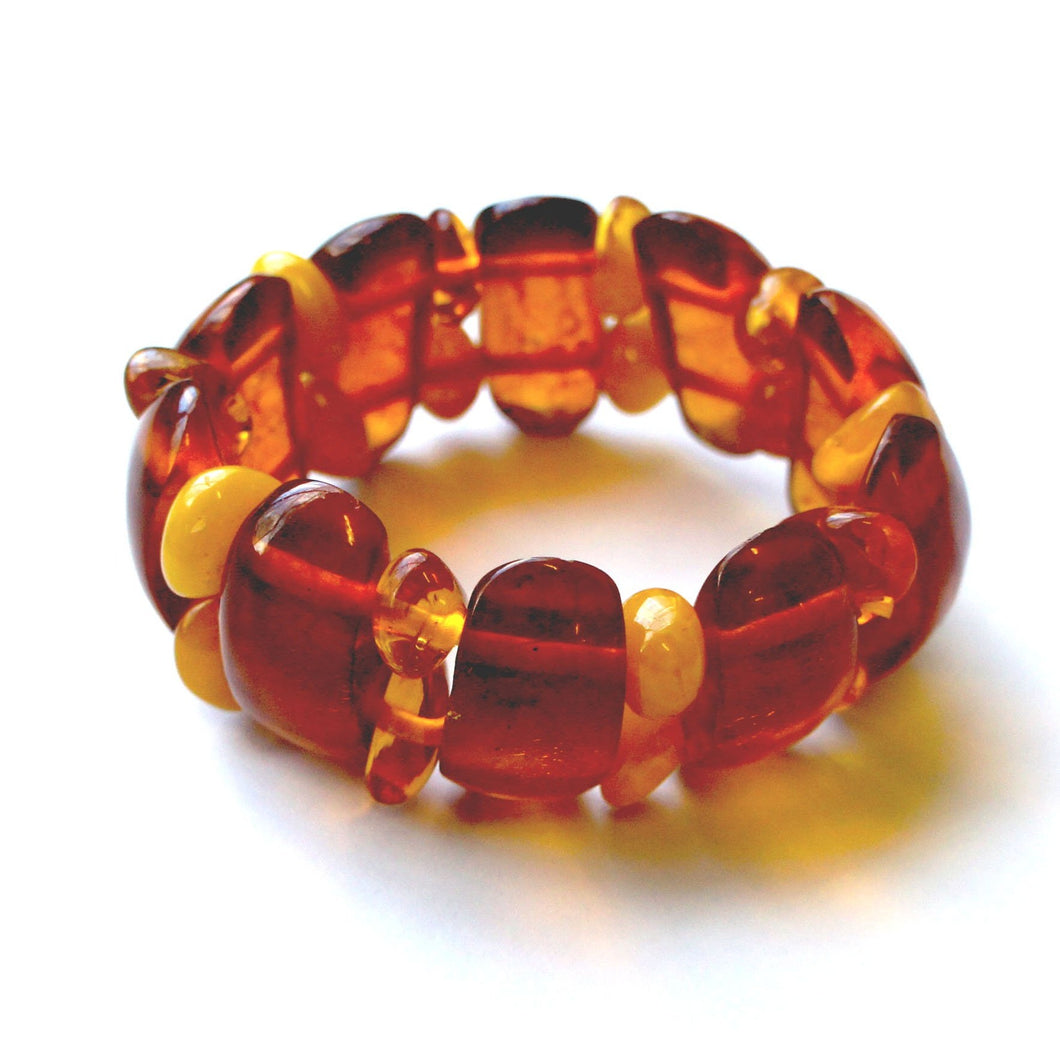 Vintage Baltic Amber Elastic Bracelet