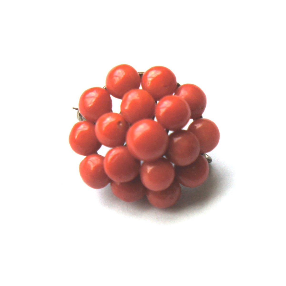 Antique Momo Coral Brooch