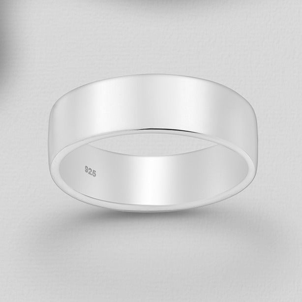 Sterling Silver 6mm Matte Band