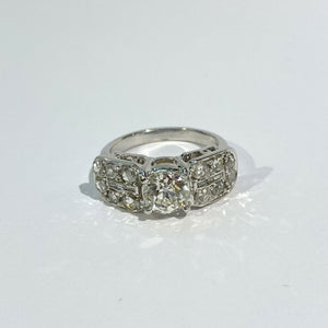 18ct White Gold 1.95ctw Old Cut Diamond Dress Ring